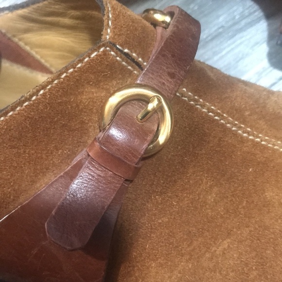 Cole Haan Warm Brown Suede & Leather Slip-On Clogs size 10 - Picture 6 of 11